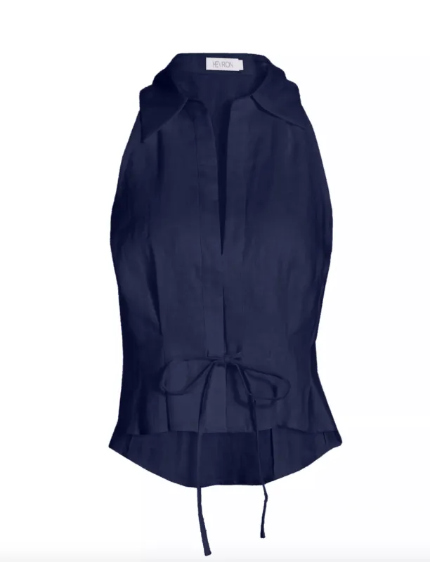 Hevron - Sloan Vest - Indigo sold by Jessie Boutique