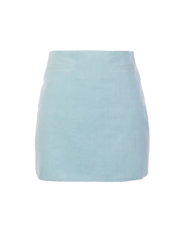 Hevron - Julia Mini Skirt - Ice Blue made by Jessie Boutique