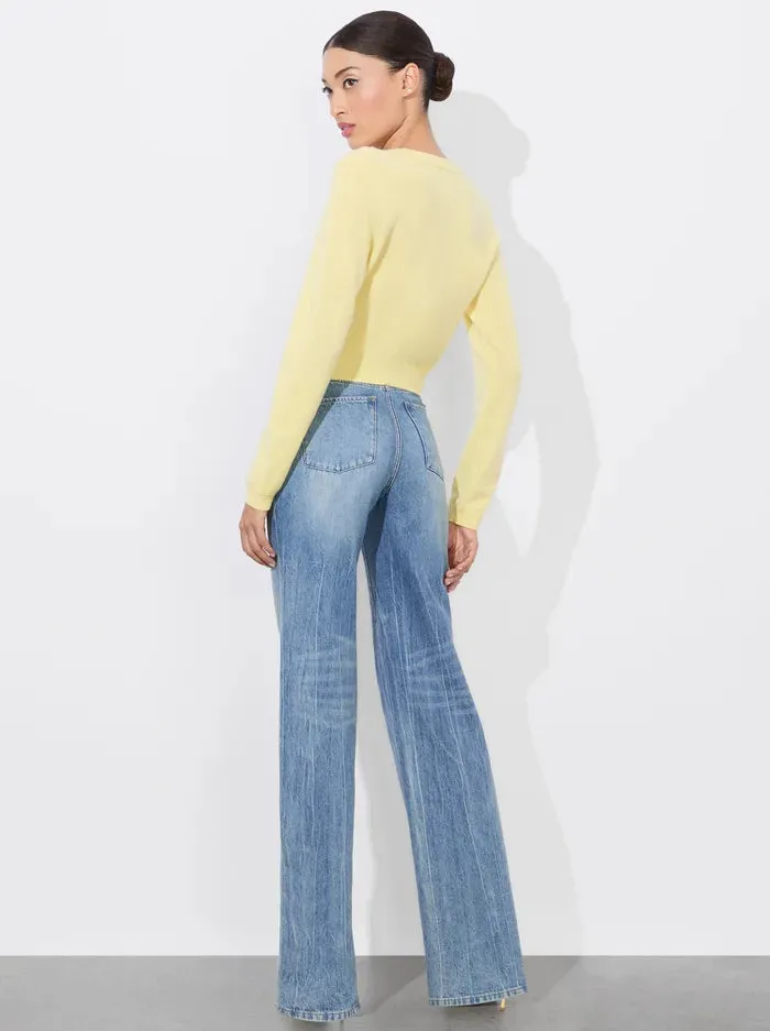 Alice + Olivia - Dollie Cardigan - Butter sold by Jessie Boutique product image thumbnail 2