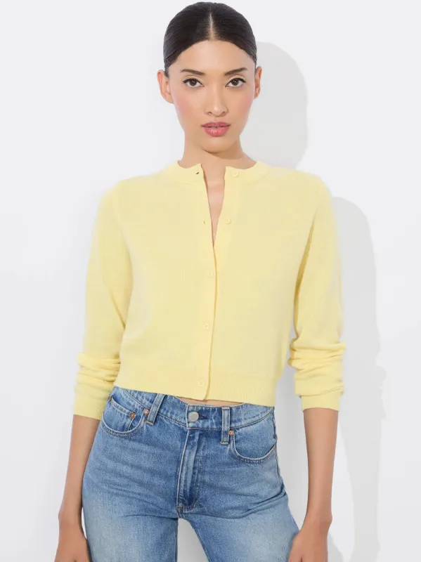 Alice + Olivia - Dollie Cardigan - Butter sold by Jessie Boutique