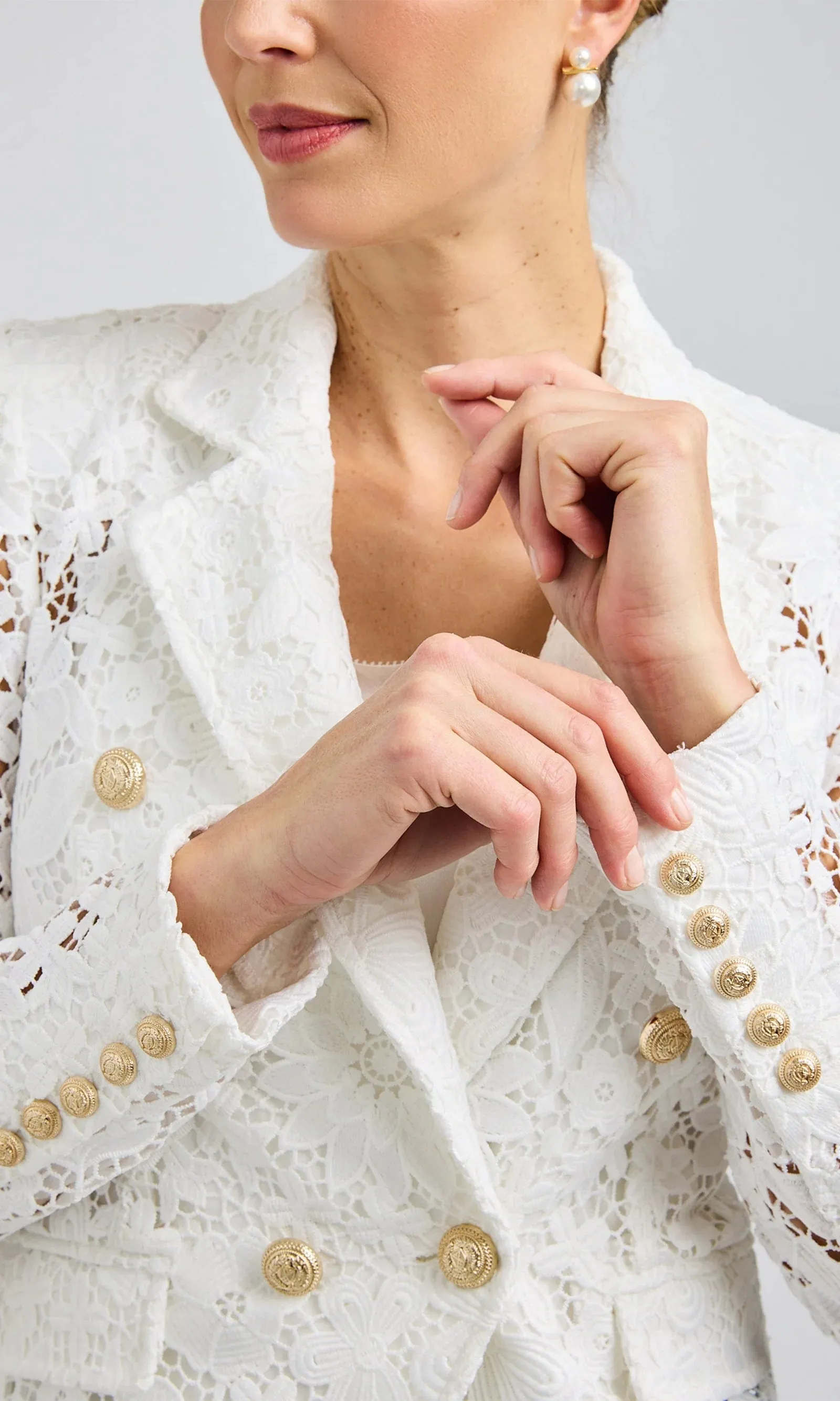 Generation love - Eliza Lace Blazer - White sold by Jessie Boutique product image thumbnail 3