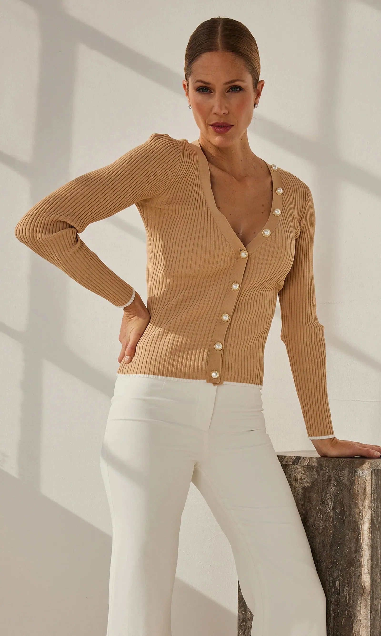 Generation love - Renata Cardigan - Beach/White sold by Jessie Boutique product image thumbnail 3