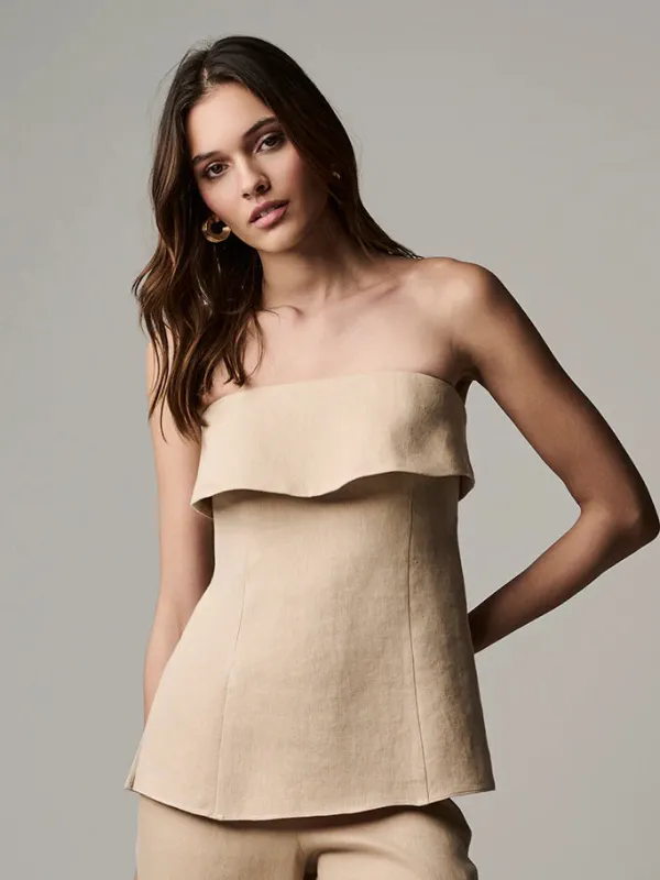 Hevron - Addison Top - Wheat sold by Jessie Boutique