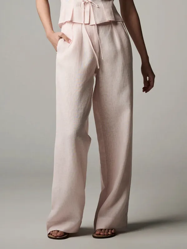 Hevron - Alina Pant - Rose Quartz sold by Jessie Boutique