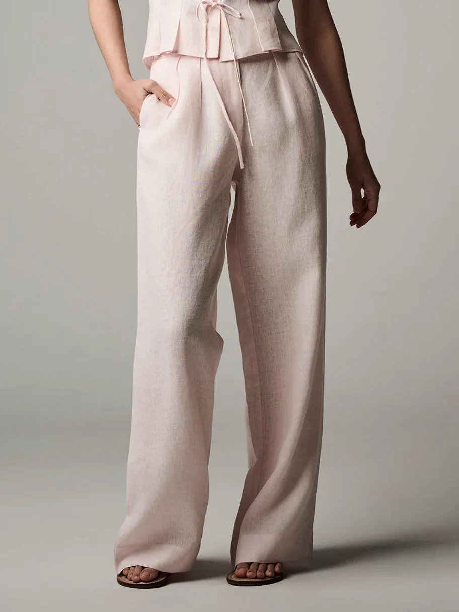 Hevron - Alina Pant - Rose Quartz sold by Jessie Boutique