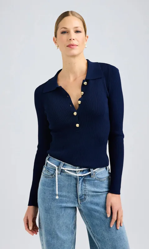 Generation love - Viviana Sweater - Navy sold by Jessie Boutique