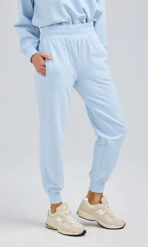 Generation love - Ruel Crystal Sweatpants - Opal sold by Jessie Boutique