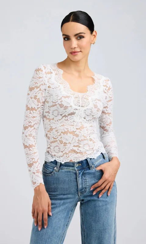 Generation love - Yoko Lace Top - White sold by Jessie Boutique
