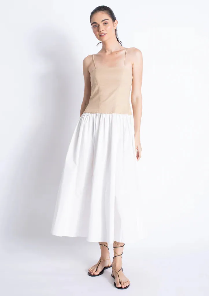 Karina Grimaldi - Clara Combo Dress - Sunflower sold by Jessie Boutique