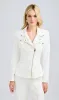 Generation love - Selah Crepe Moto Jacket - White sold by Jessie Boutique