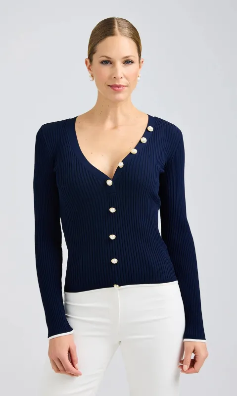 Generation love - Renata Cardigan - Navy/White sold by Jessie Boutique