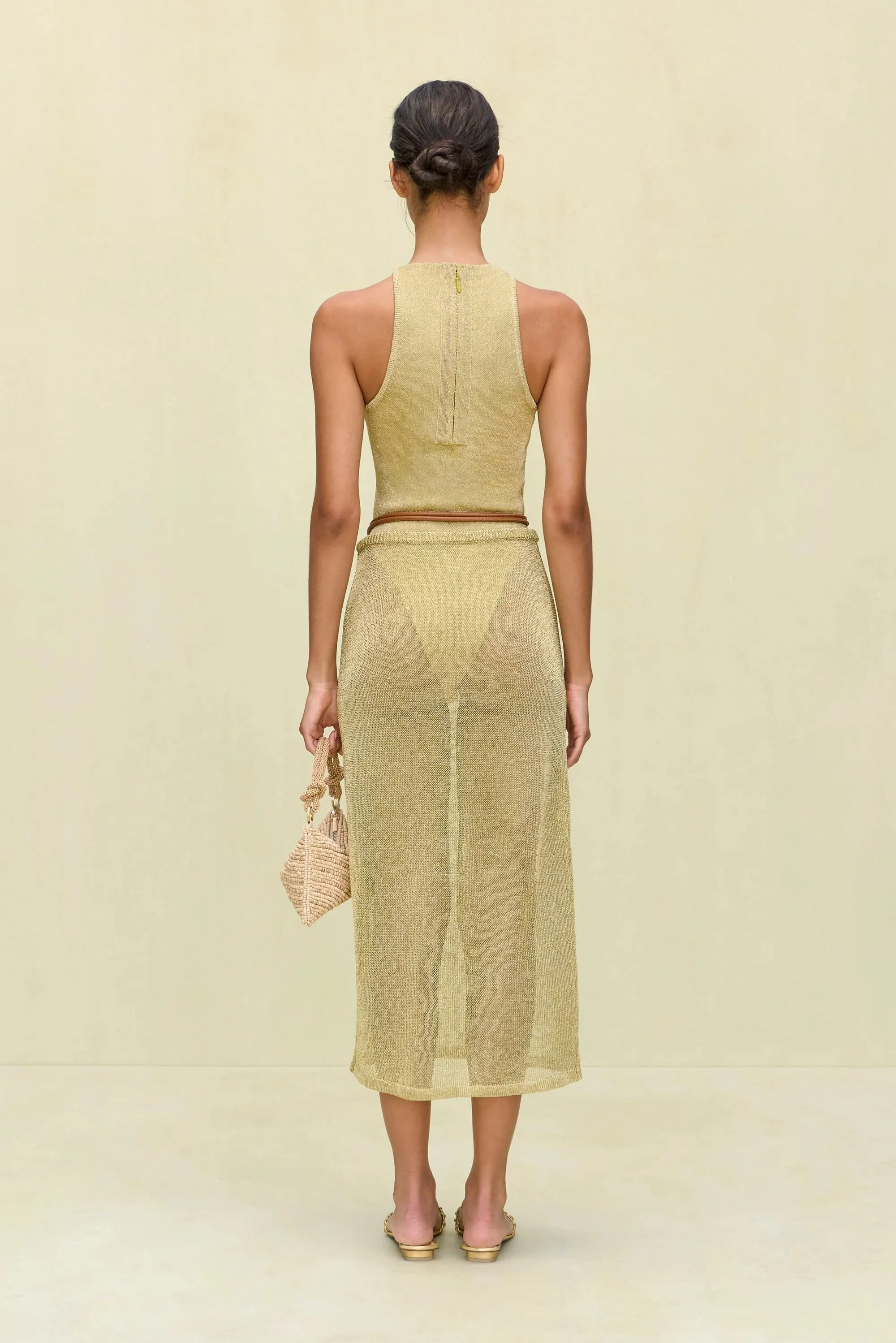 Cult Gaia - Anura Knit Skirt - Gold sold by Jessie Boutique product image thumbnail 3