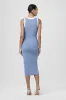 Toccin - Victoria Knit Tie Front Dress - Steel Blue/Ice Blue sold by Jessie Boutique