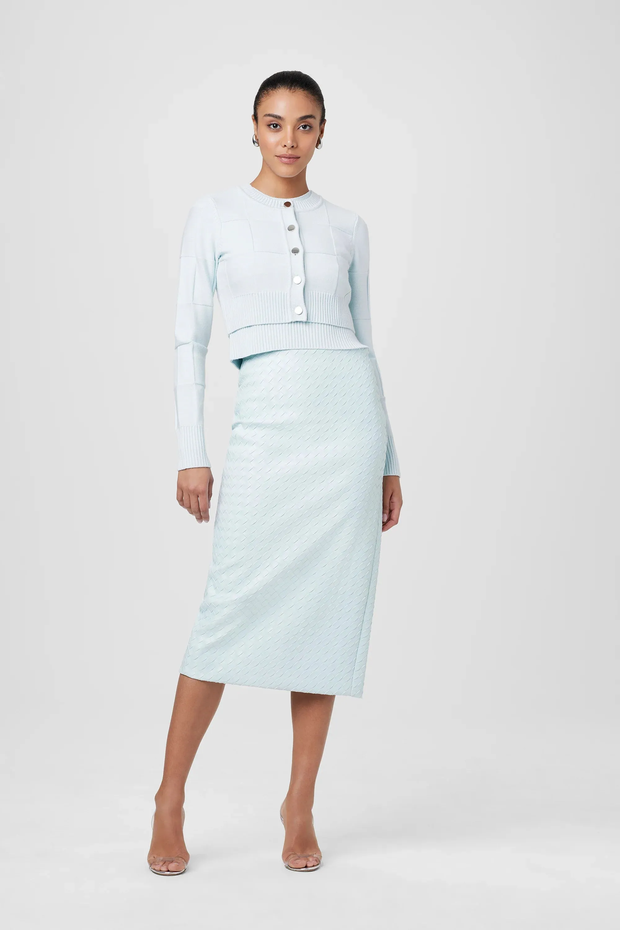 Toccin - Leilani Pencil Skirt - Ice Blue sold by Jessie Boutique