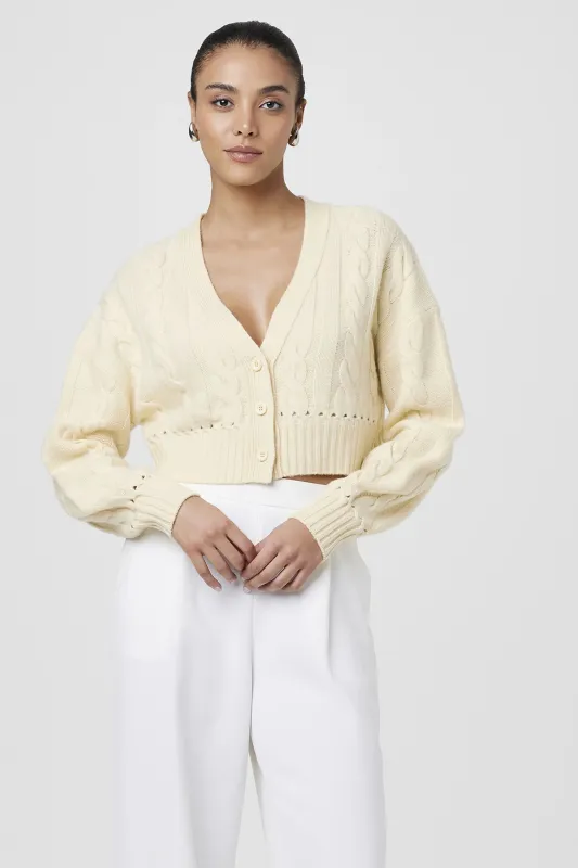 Toccin - Lucie V-Neck Cardigan - Butter sold by Jessie Boutique