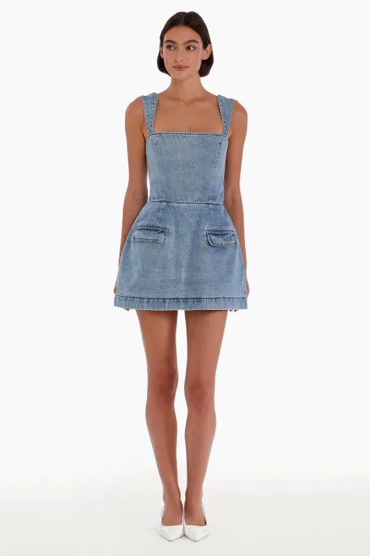Amanda Uprichard - Bethany Skort Romper - Destiny Wash sold by Jessie Boutique