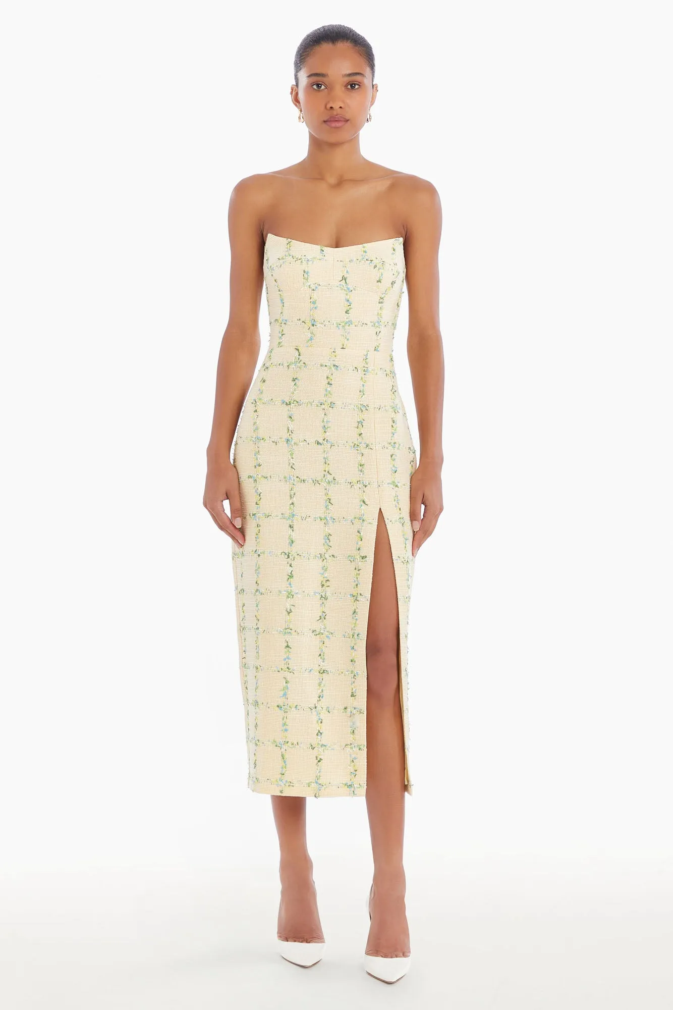 Amanda Uprichard - Ivy Midi Dress - Yellow sold by Jessie Boutique