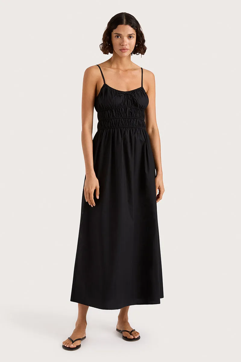 Faithfull The Brand - Marianne Midi Dress - Black sold by Jessie Boutique