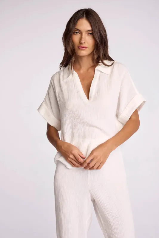 Sundays - Elide Shirt - White sold by Jessie Boutique
