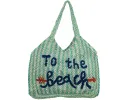 The Jacksons - To The Beach - Aqua/Natural sold by Jessie Boutique
