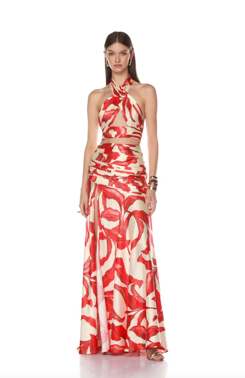 Bronx and Banco - Cleopatra Palm Set - Red Multi sold by Jessie Boutique