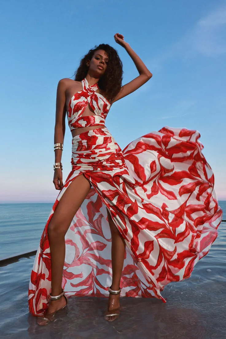 Bronx and Banco - Cleopatra Palm Set - Red Multi sold by Jessie Boutique product image thumbnail 2