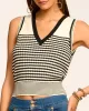 Ramy Brook - Elle V-Neck Knit Tank Top - Black Textured sold by Jessie Boutique