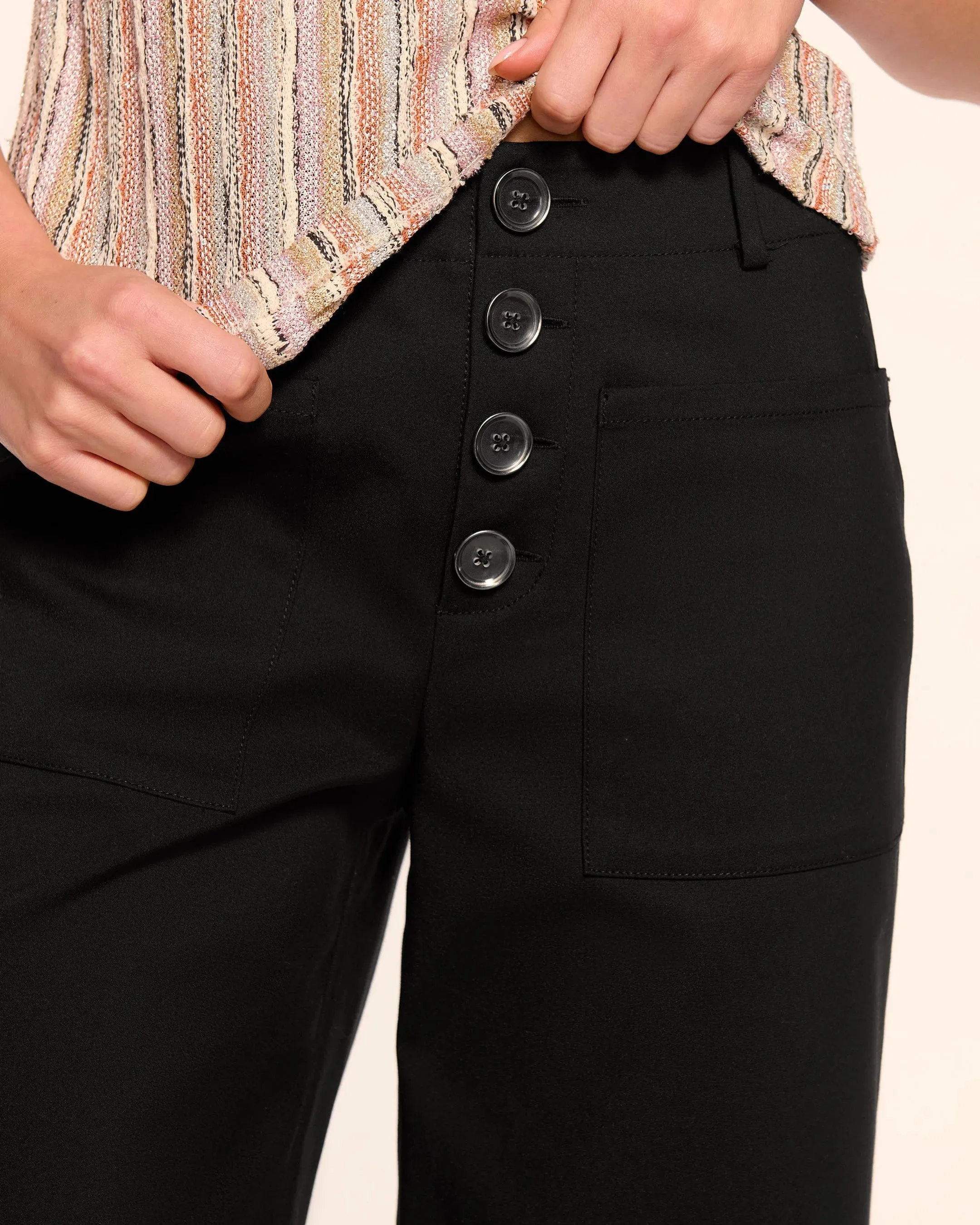 Ramy Brook - Marjory Ankle Length Stretch Cotton Pant - Black sold by Jessie Boutique product image thumbnail 4