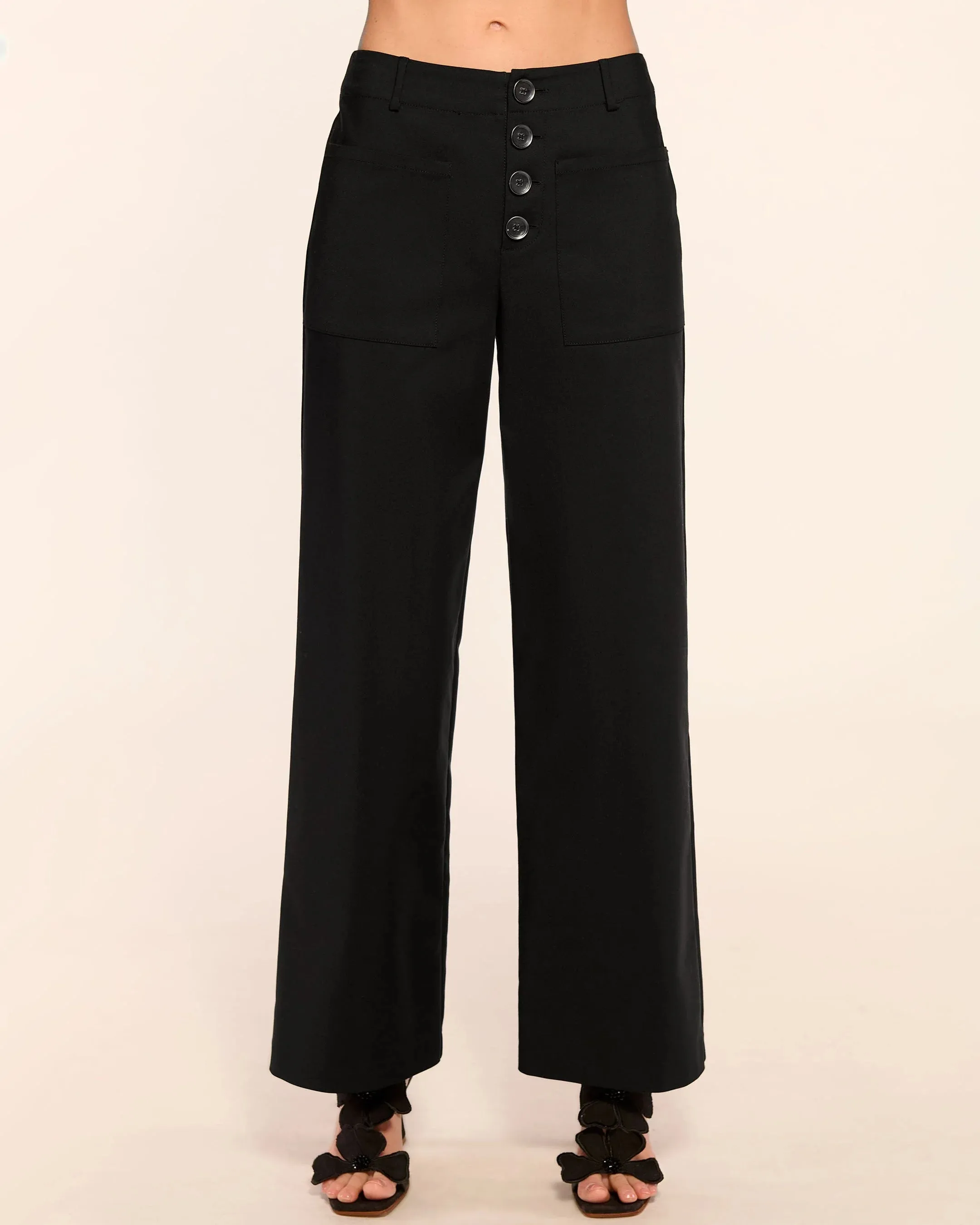 Ramy Brook - Marjory Ankle Length Stretch Cotton Pant - Black sold by Jessie Boutique