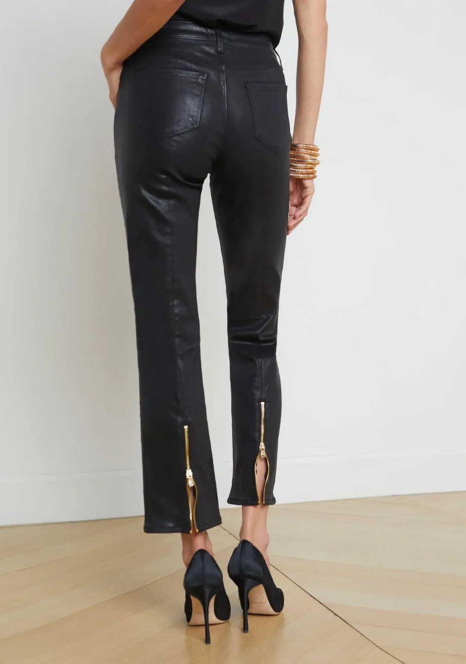 L’agence - Ginny Coated Jean - Noir Coated sold by Jessie Boutique product image thumbnail 2