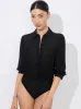 Alice + Olivia - Willa Bodysuit - Black sold by Jessie Boutique