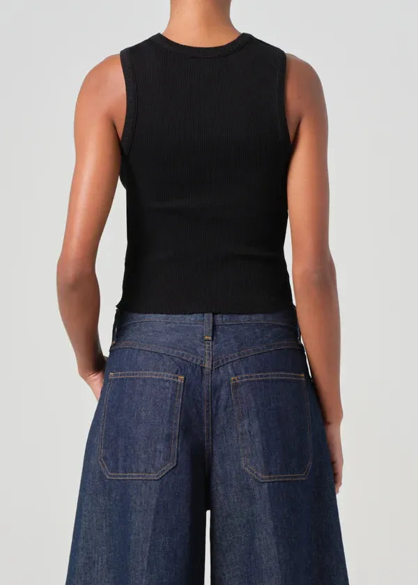 Agolde - Shrunken Poppy Tank - Black sold by Jessie Boutique product image thumbnail 2