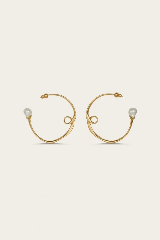 Cult Gaia - Rena Earrings - Brushed Brass sold by Jessie Boutique