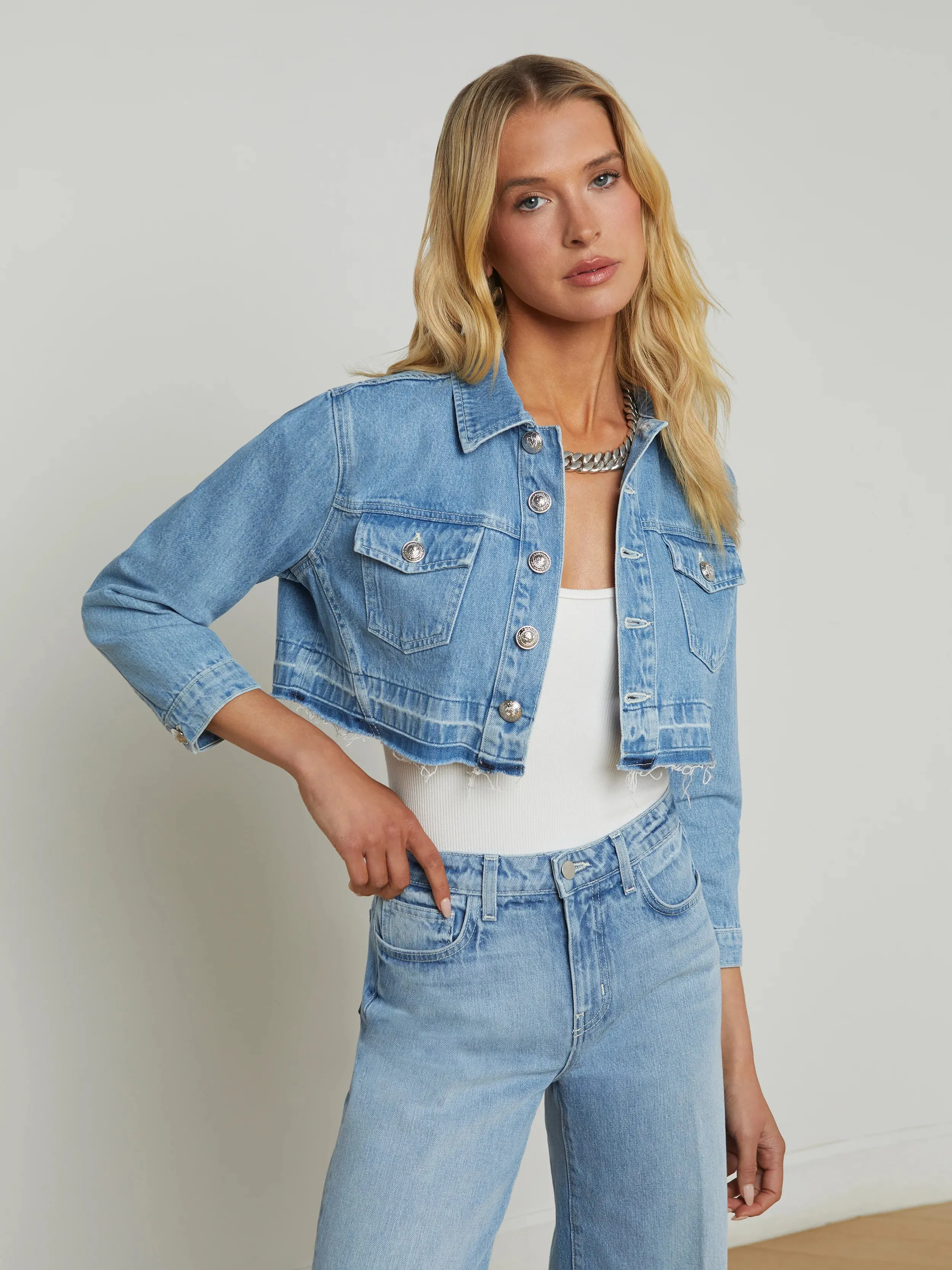 L’agence - Genevie Crop Jacket - Zion sold by Jessie Boutique