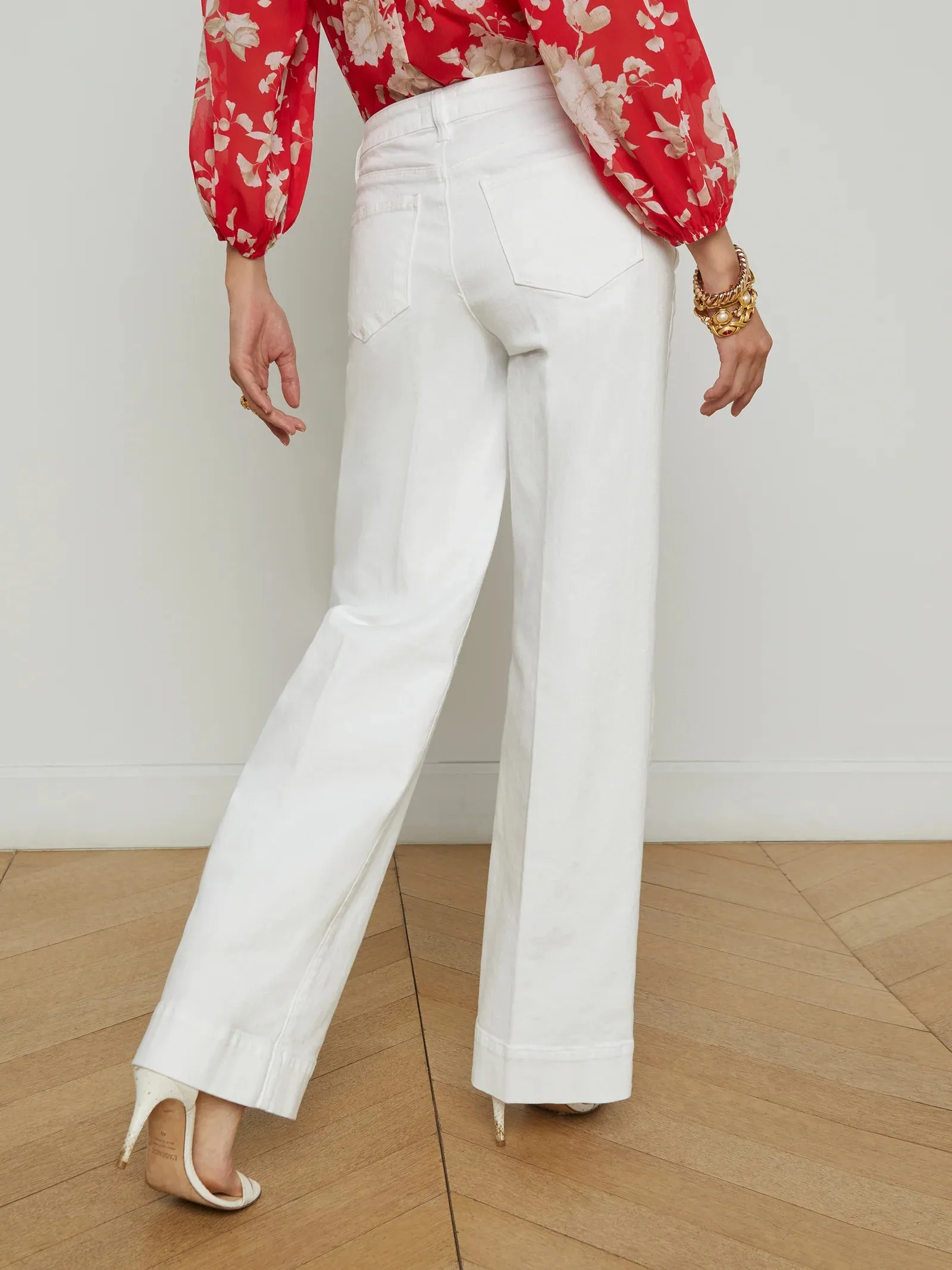 L'agence - Nolan Patch Pocket Jean - Blanc sold by Jessie Boutique product image thumbnail 3