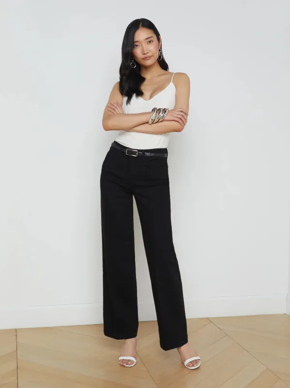 L’agence - Scottie H/R Wide Leg - Black sold by Jessie Boutique
