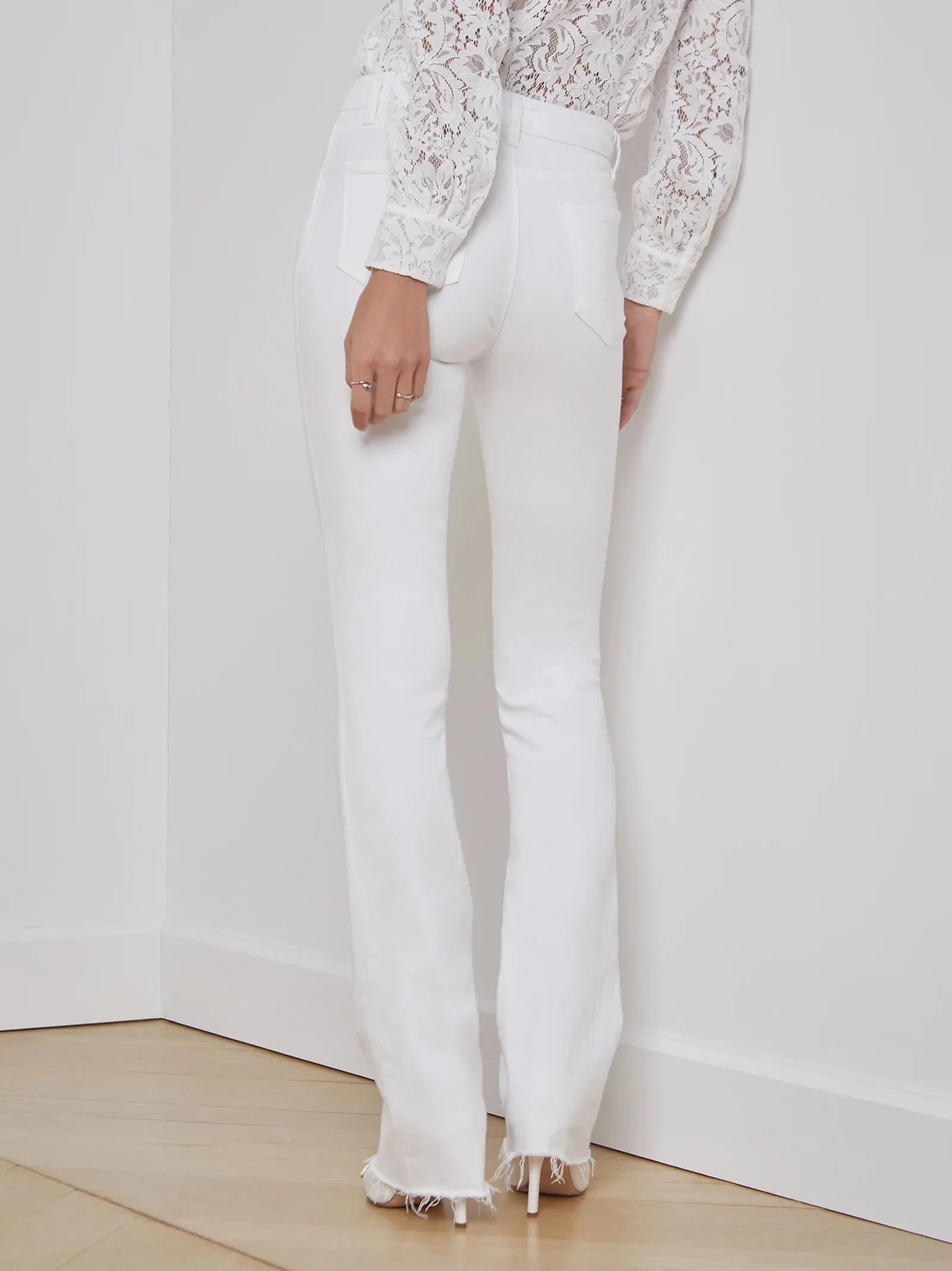 L'agence - Ruth Straight-Leg Jean - Blanc sold by Jessie Boutique product image thumbnail 4