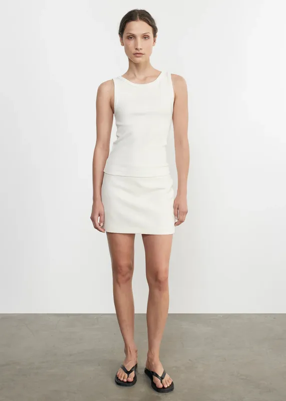 Enza Costa - Supima Bateau Tank - Vanilla sold by Jessie Boutique