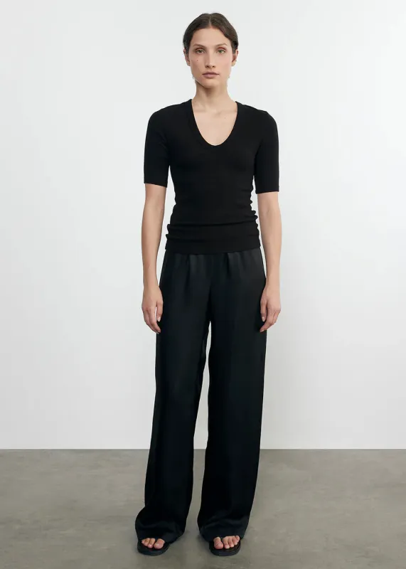 Enza Costa - Fluid Twill Pant - Black sold by Jessie Boutique