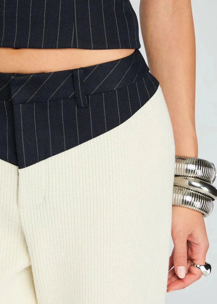 SER.O.YA - Shaina Pant - White/Navy Pinstripe sold by Jessie Boutique product image thumbnail 2