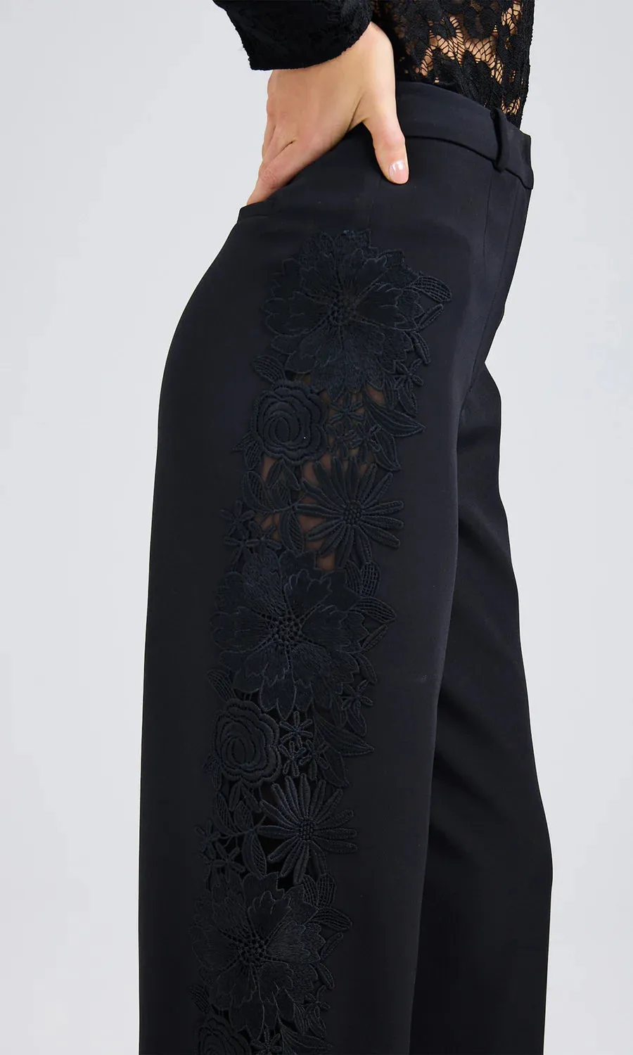 Generation love - Brenna Lace Combo Pants - Black sold by Jessie Boutique product image thumbnail 2