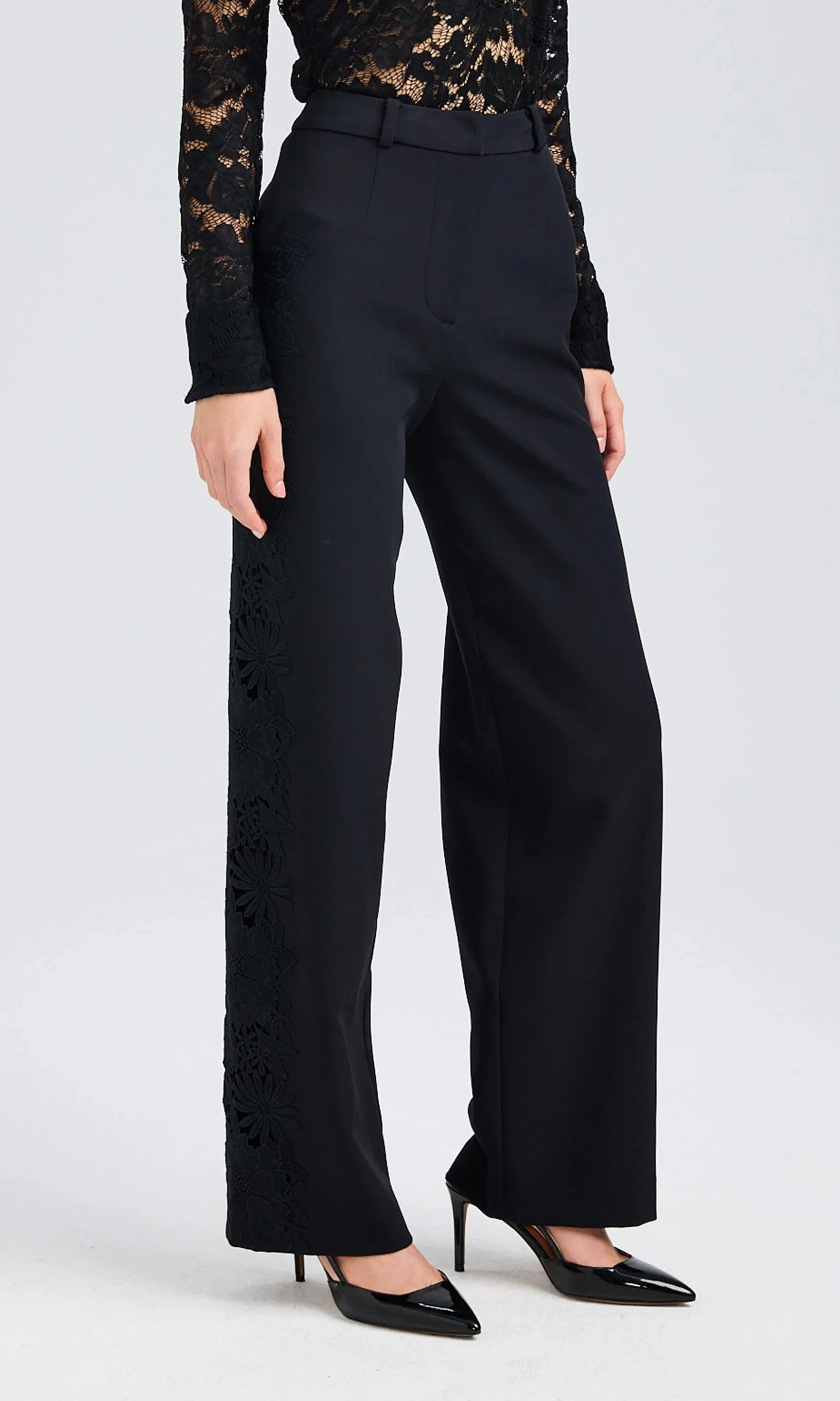 Generation love - Brenna Lace Combo Pants - Black sold by Jessie Boutique