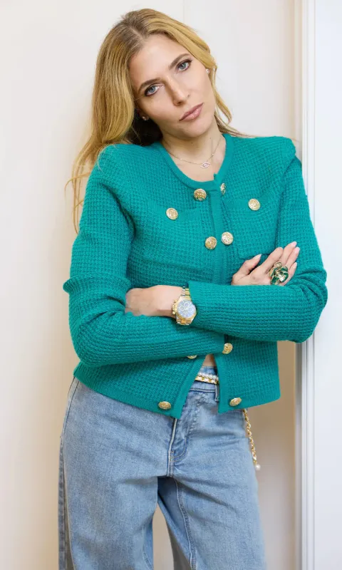 Generation love - Cypress Knit Cardigan - Topaz sold by Jessie Boutique