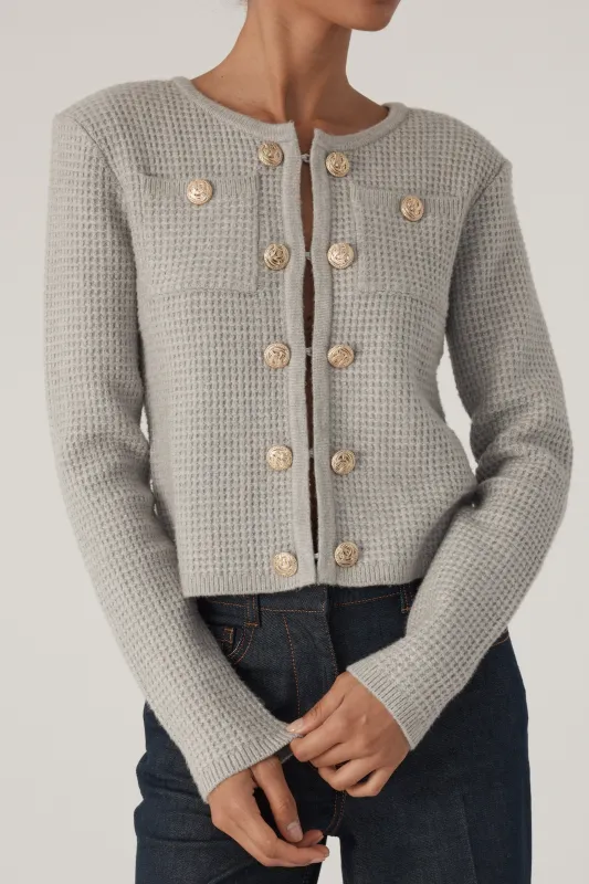 Generation love - Cypress Knit Cardigan - Medium Heather Grey sold by Jessie Boutique