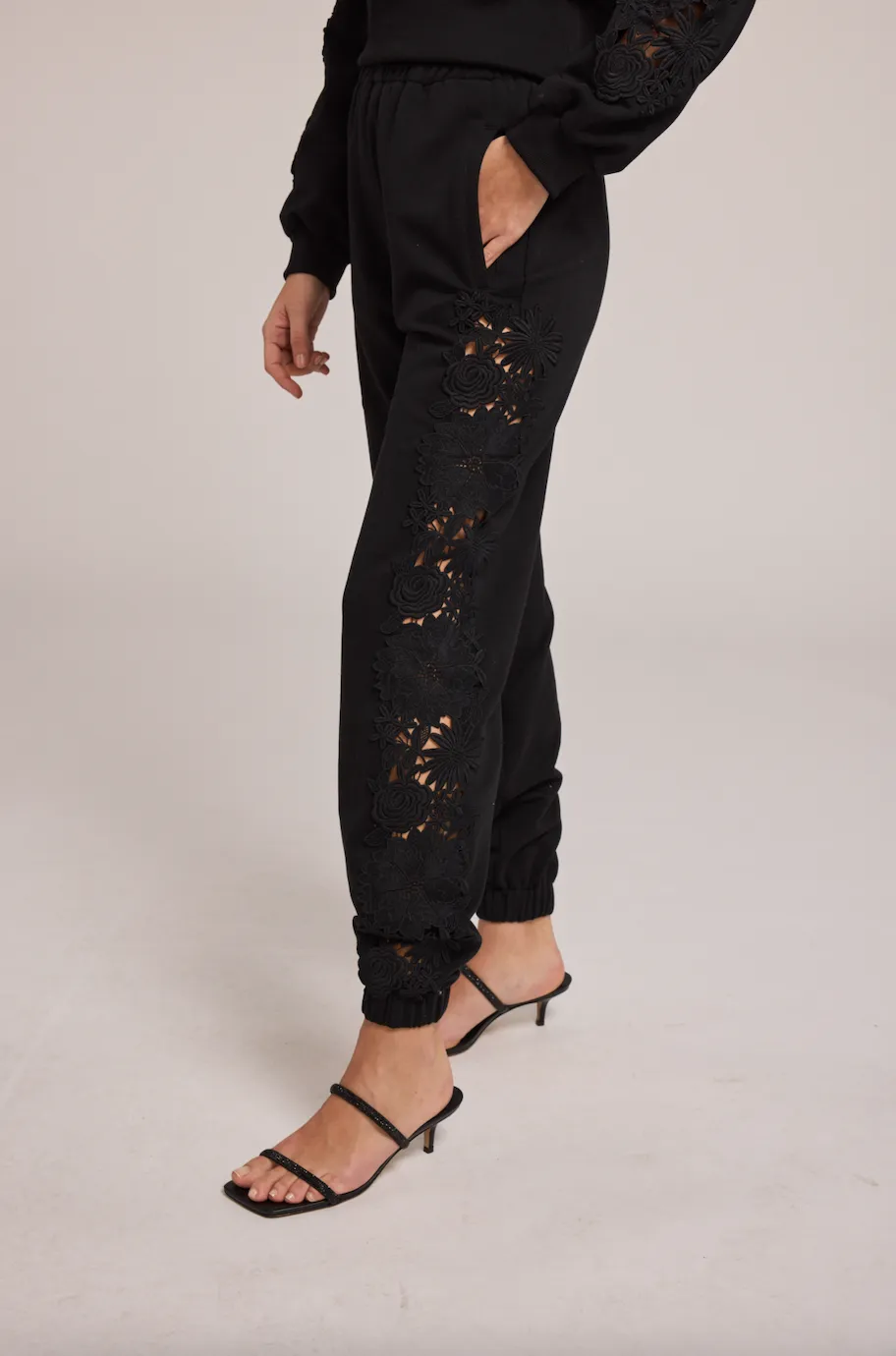 Generation love - Winnie Lace Combo Jogger - Black sold by Jessie Boutique