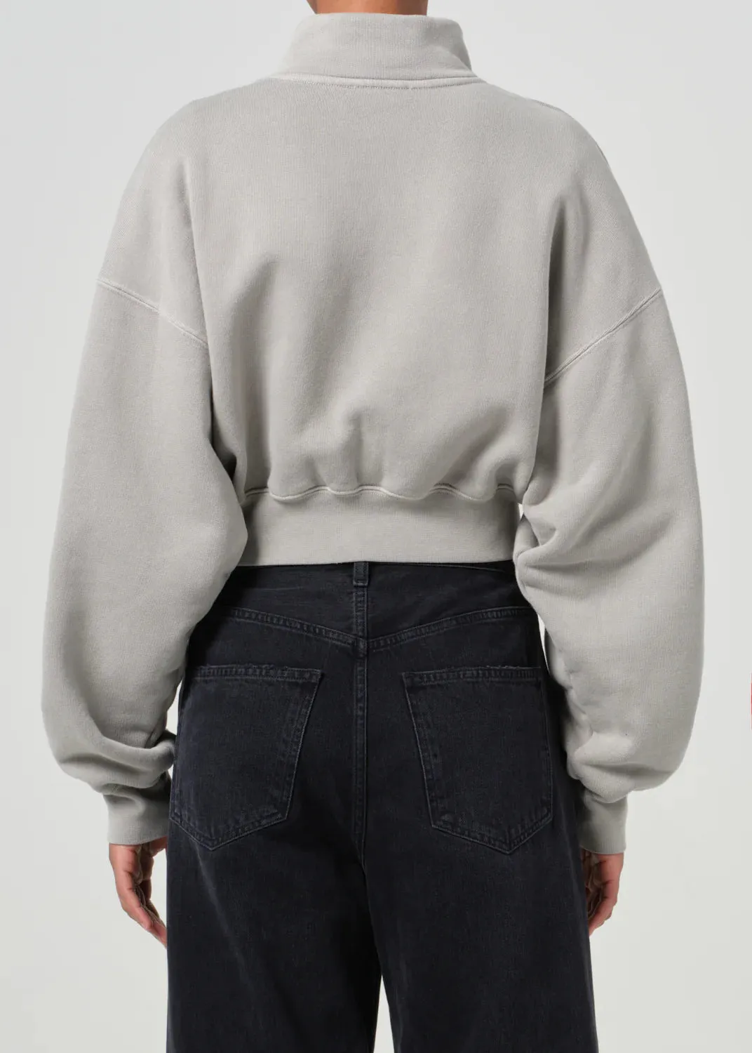 Agolde - Asta Zip Sweatshirt - Drab sold by Jessie Boutique product image thumbnail 3