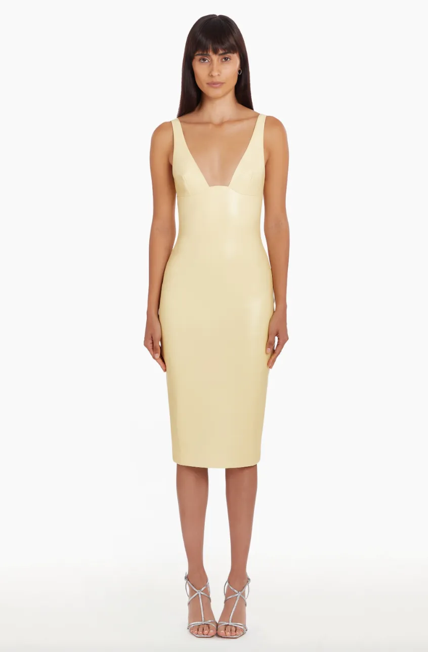 Amanda Uprichard - Sorvette Dress - Cornsilk sold by Jessie Boutique