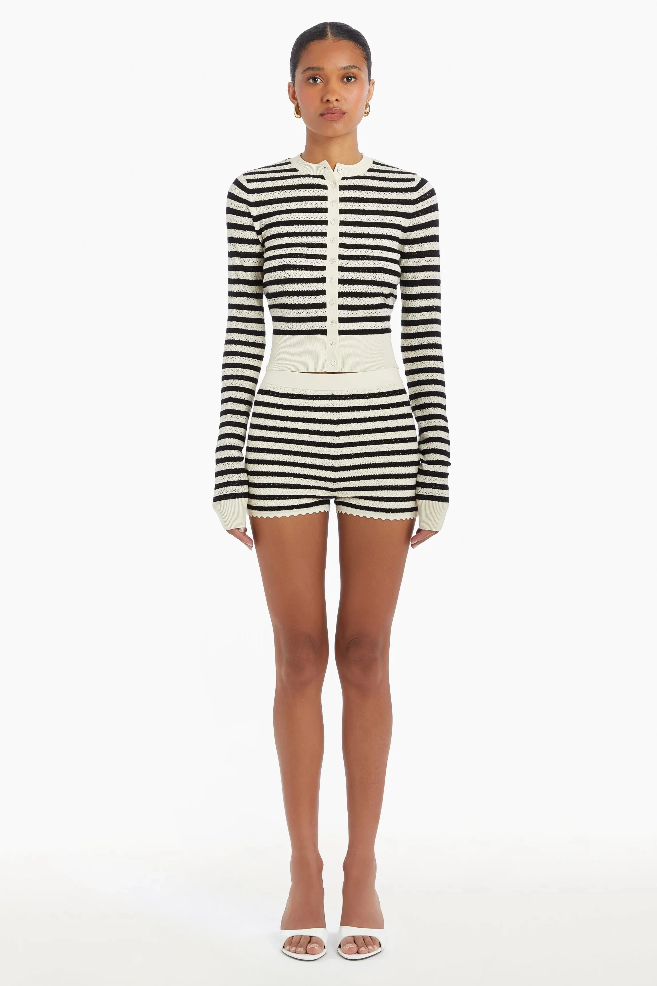 Amanda Uprichard - Seine Shorts - Black/Cream sold by Jessie Boutique product image thumbnail 3