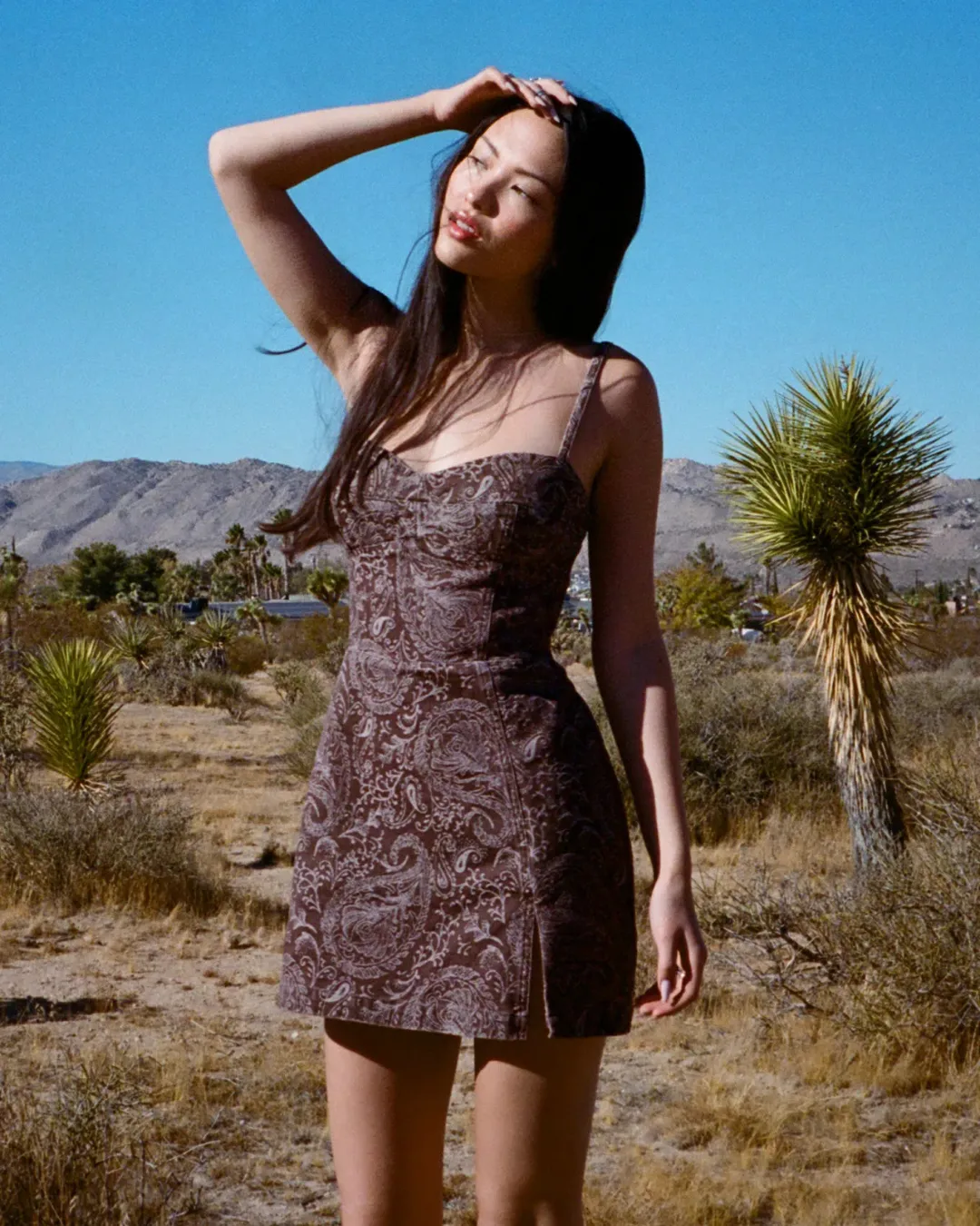 Amanda Uprichard - Taylor Skort Romper - Brown Paisley sold by Jessie Boutique