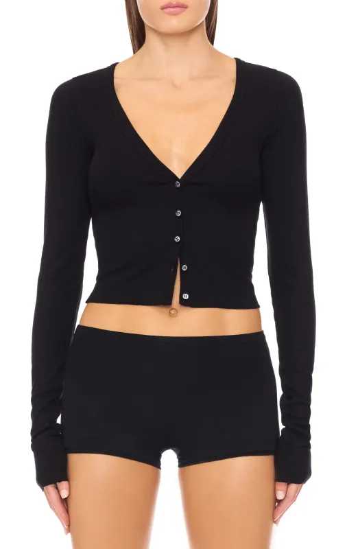 Eterne - Cropped Cardigan - Black sold by Jessie Boutique
